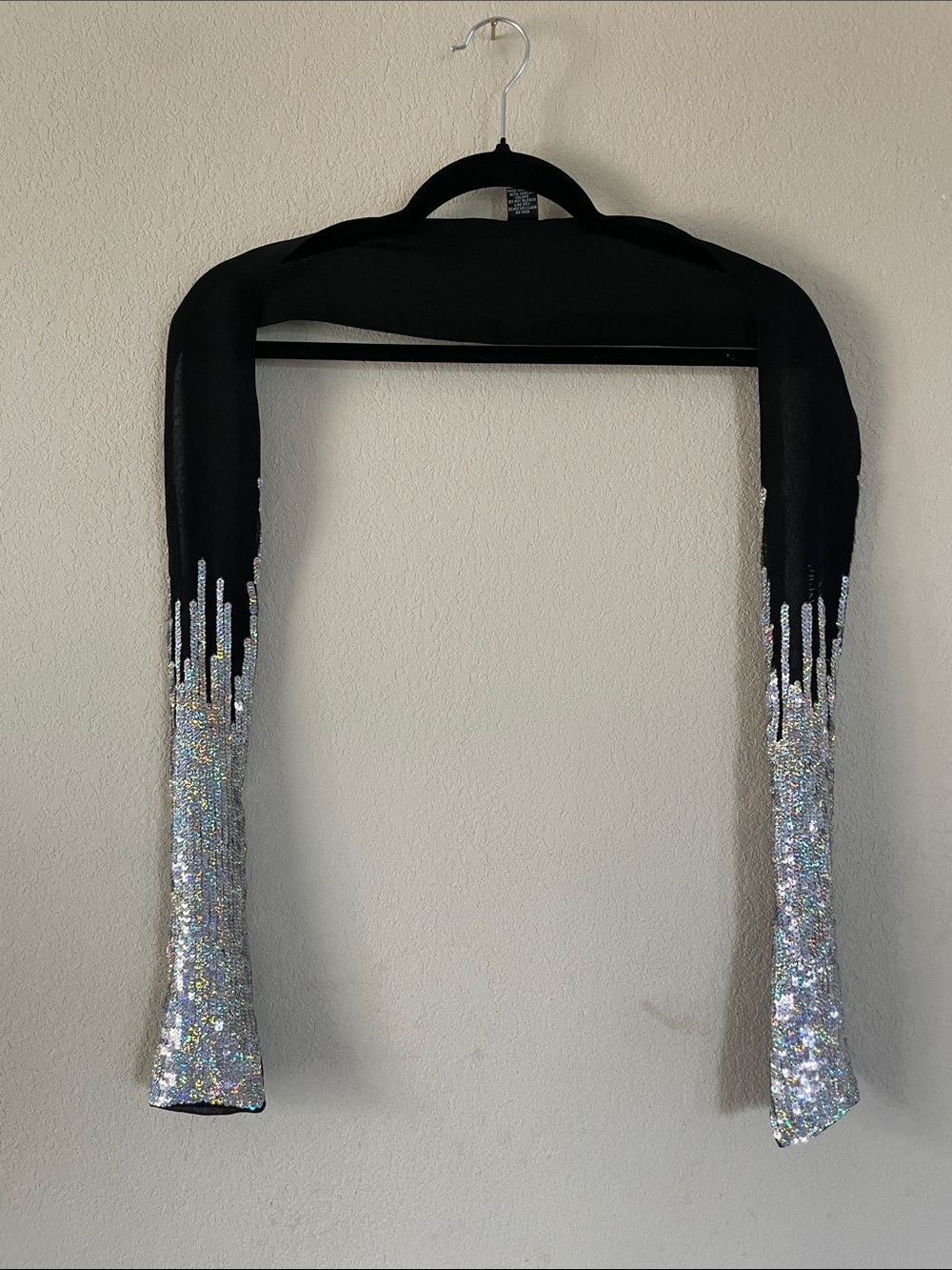 Black Sequin Ombre Scarf - Women Accessories